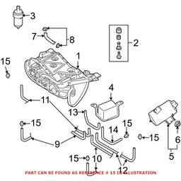 VW Vacuum System Hose Connector (M8x1) 4B0616751